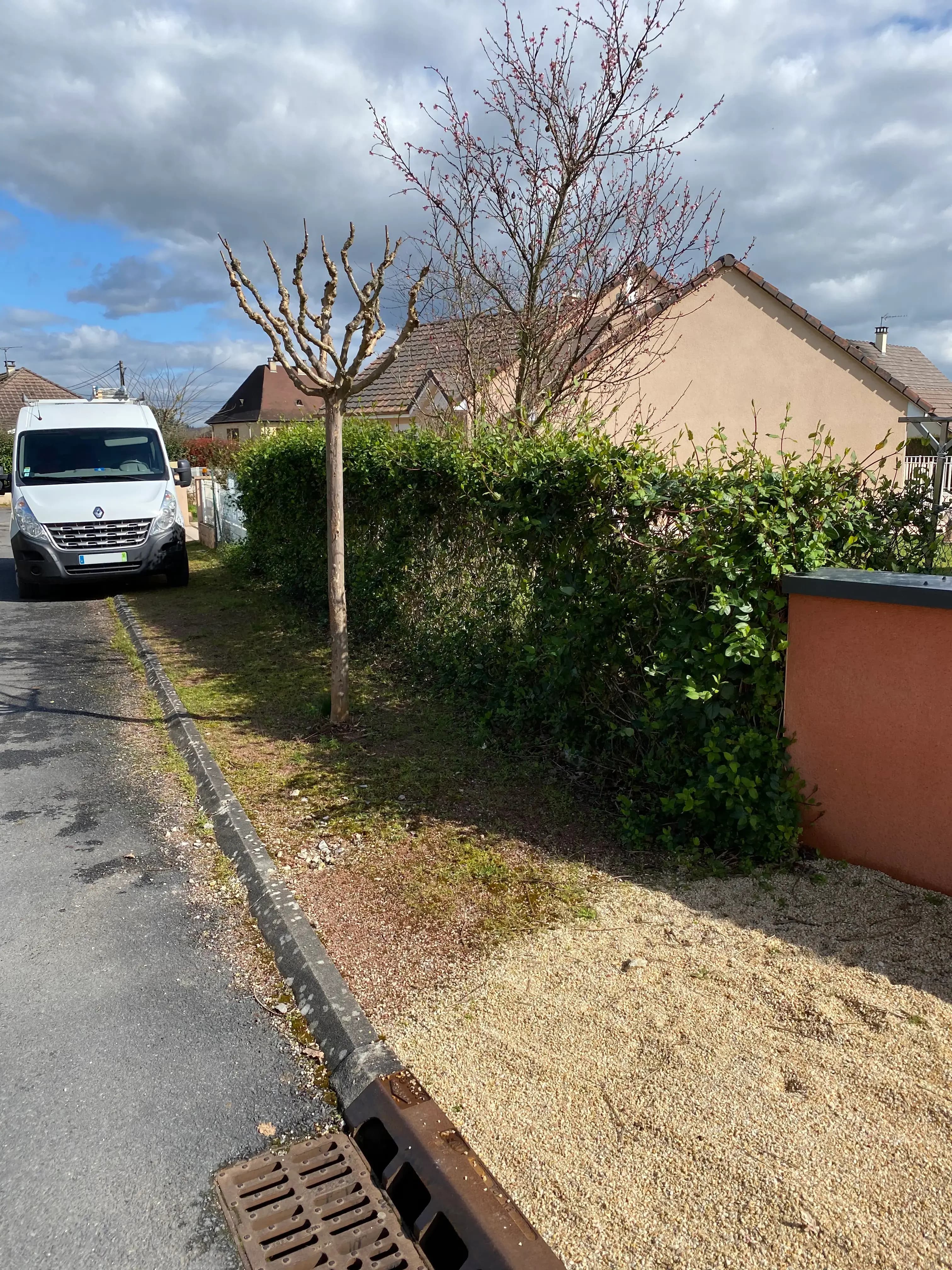 Muret de jardin avant peinture
